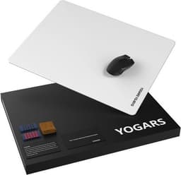 Mouse Pads & Wrist Rests White Glass Gaming Mouse Pad Tempered Glass Mousepad Es gallery image 1