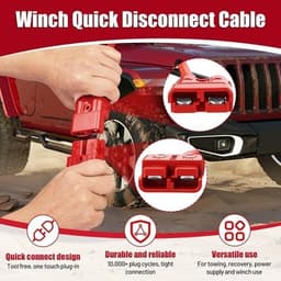 Wiring, Harnesses & Connectors 24 FT 2 AWG Quick Disconnect Winch Power Cable 2 gallery image 3