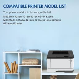 56F1H00 Black Toner Cartridge High Yield 2-Pack Compatible MS521dn MS421dn gallery image 3