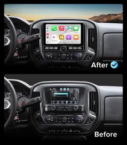 10” Android Car Stereo Chevy Silverado 2014-2018 Wireless CarPlay 4+64G gallery image 3