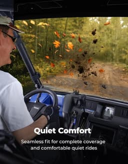 Vented Front Windshield for Kawasaki Mule Pro FXT DX DXT 2015-2025 Scratch Resis gallery image 6