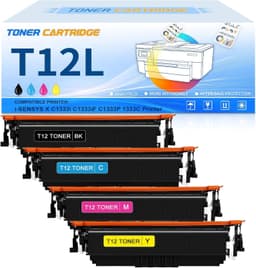 T12L High Yield Toner 4-Pack for Canon LBP1333C MF1333C C1333i C1333iF C1333P gallery image 1