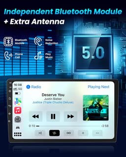 10.1″ Android 12 Car Stereo for Chevy Silverado 2014-2018 Wireless CarPlay gallery image 2