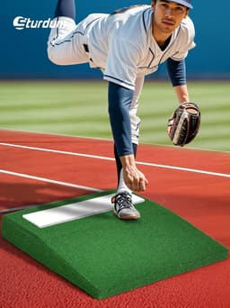 Portable Pitching Mound for Baseball Softball Training Non-Slip Rubber Plate gallery image 3