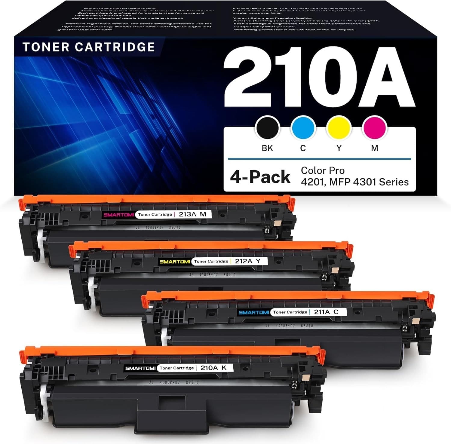 210A Toner Cartridges 4 Pack Color Compatible Replacement High Yield for Pro MFP