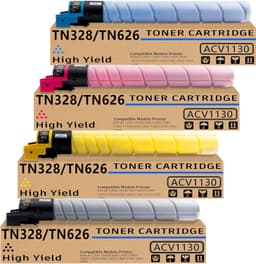 Toner Cartridge TN 626 TN626 Toner Cartridge 4 Pack High Toner Cartridges Bundle gallery image 1