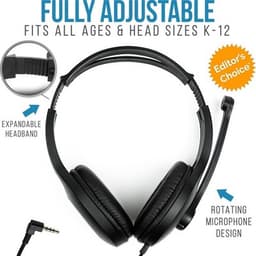 Microphone 32 Pack (3.5mm) Headsets Black Classroom Headphones With Microphone gallery image 2