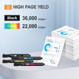 High Yield Toner Set for Canon GPR66 imageRUNNER C3326i C3935i 4-Pack KCMY gallery image 6