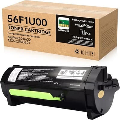 56F1U00 56F1U0E Ultra High Yield Black Toner Cartridge - Compatible with Lexmark