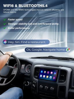 Android 13 Car Stereo 10.1″ QLED Screen WiFi6 BT5.4 GPS CarPlay RAM 1500 13-18 gallery image 3