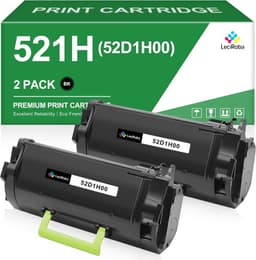 521H 52D1H00 Toner 2 Pack for Lexmark MS710 MS810 MS811 25000 Yield gallery image 1