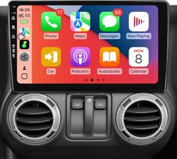 Android 13 Car Stereo Wireless CarPlay Android Auto Jeep Wrangler JK 2007-2018 gallery image 1