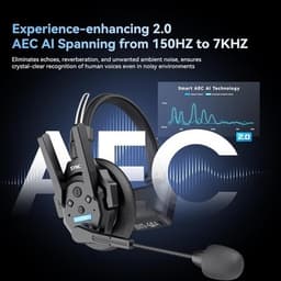 Telephone Headsets Black XTALK XPro5 X5 Wireless Headset Intercom System 2.4GHz gallery image 4