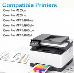 206X Toner Cartridges 4 Pack with Chip M283fdw M283cdw Toner Compatible with HP gallery image 5