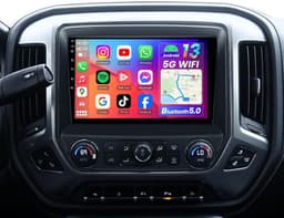 10.1″ Android 12 Car Stereo for Chevy Silverado 2014-2018 Wireless CarPlay gallery image 1
