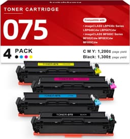 075 Toner Cartridge 4-Pack Compatible Color Laser High Yield for imageCLASS MF66 gallery image 1