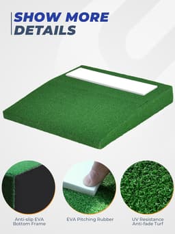 Portable Pitching Mound for Baseball Softball Training Non-Slip Rubber Plate gallery image 2