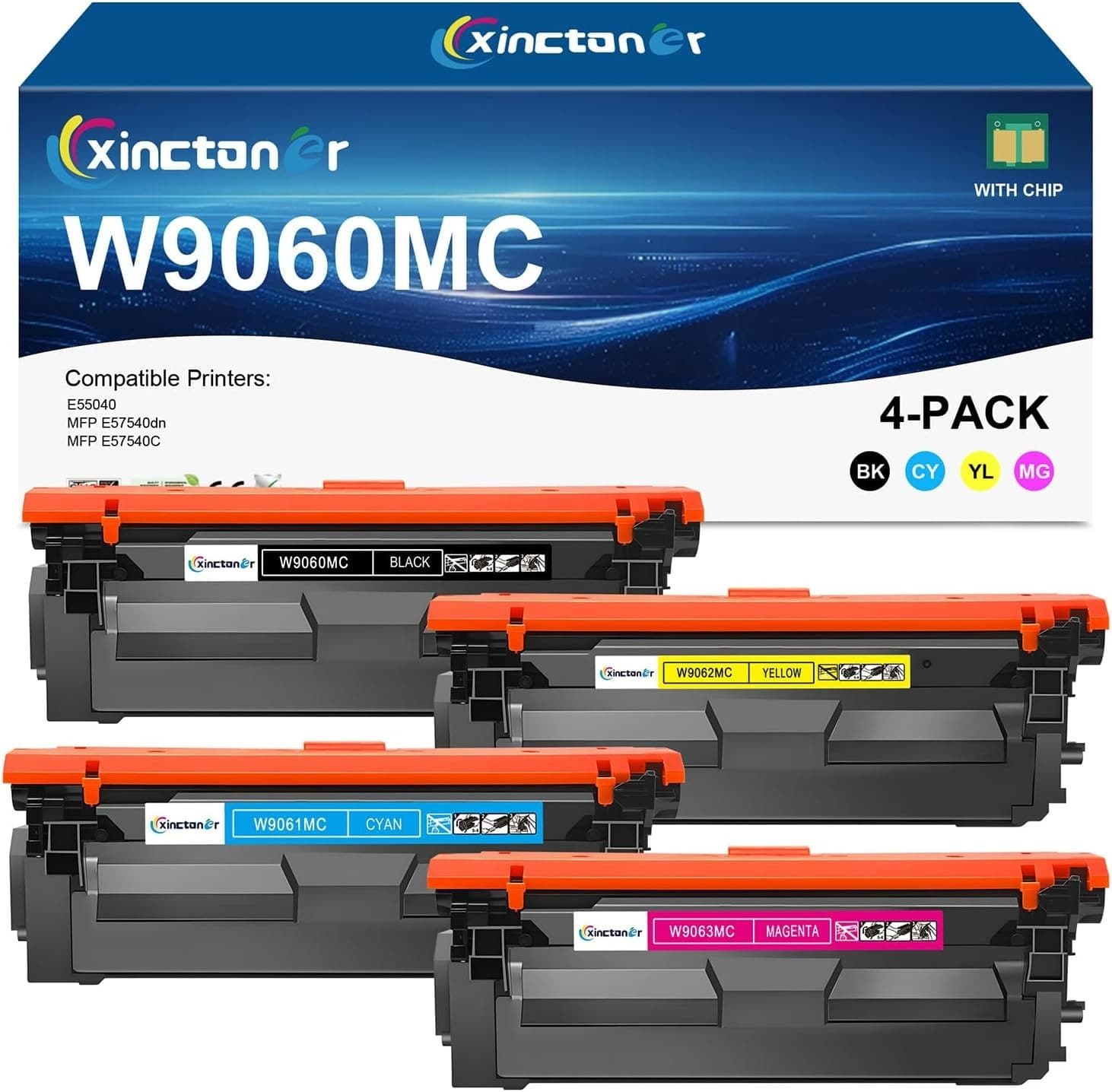 W9060MC W9061MC W9062MC W9063MC Toner Cartridge 4 Pack High Yield