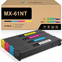 MX-61NT Toner Cartridge 4 Pack High Yield for Sharp MX2630 MX3071 Printer gallery image 1
