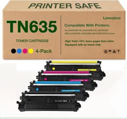 TN635 TN-635XL Toner Cartridge 4-Pack for Brother HL-L8430CDW HL-L8430CDWT HL-L8 gallery image 1
