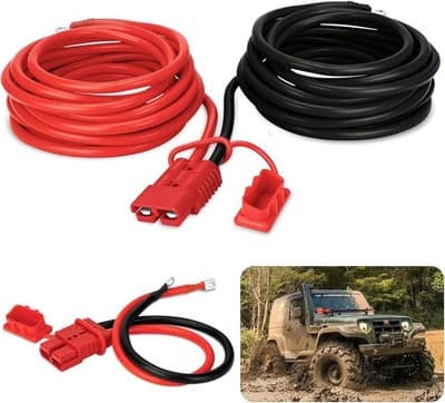 Wiring, Harnesses & Connectors 24 FT 2 AWG Quick Disconnect Winch Power Cable 2