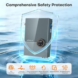 14.4kW Electric Tankless Water Heater 240V 3.5 GPM WiFi ETL Gray gallery image 3