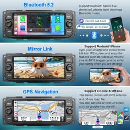 Video In-Dash Units w/GPS 2002 Car Radio Stereo Dodge RAM 1500 2002 2006 for Jee gallery image 4