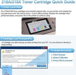 218X Toner Cartridges 4 Pack with Chip Replacement for HP 218X W2180X 218A W2180 gallery image 2