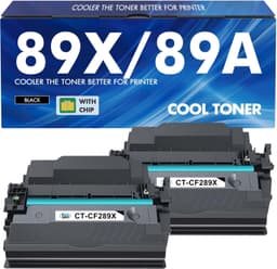 89X 89A Black Toner Cartridge 2 Pack High Yield w Chip for Laser Printers gallery image 1