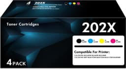 202X Toner Cartridges Set 4-Pack | Compatible for 202X for Color LaserJet Pro MF gallery image 1