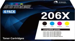 206X Toner Cartridges 4 Pack with Chip M283fdw M283cdw Toner Compatible with HP gallery image 8