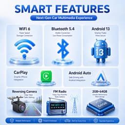 Android 13 Car Stereo Wireless CarPlay Android Auto Toyota Tacoma 2005-2015 SWC gallery image 2