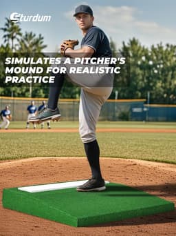 Portable Pitching Mound for Baseball Softball Training Non-Slip Rubber Plate gallery image 7