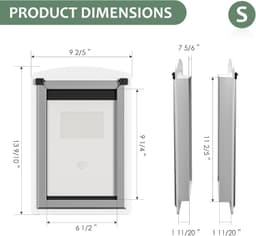 Stainless Steel Cat Door for Interior/Exterior Doors Double Flap Lock Panels Sml gallery image 3