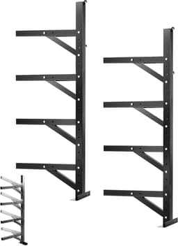 2 Pack 4-Layer Shipping Container Shelving Adjustable Heavy-Duty Steel Brackets gallery image 1