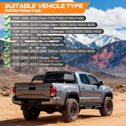 Universal Truck Bed Roll Bar Adjustable Black Chase Rack Fits Full Size Trucks gallery image 8