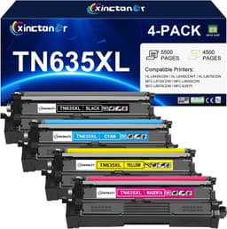 TN635XL Toner Cartridge 4 Pack High Yield w Chip for HL L8430CDW MFC gallery image 1