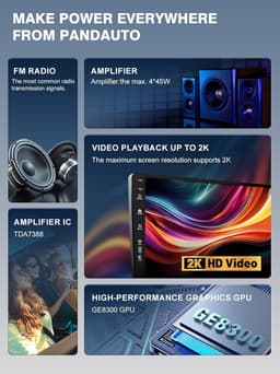 Android 13 Car Stereo 10.1″ QLED Screen WiFi6 BT5.4 GPS CarPlay RAM 1500 13-18 gallery image 4