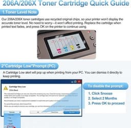 206A Toner Cartridges 4 Pack with Chip M283fdw M283cdw Toner Compatible with HP gallery image 2