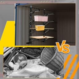 2 Pack 4-Layer Shipping Container Shelving Adjustable Heavy-Duty Steel Brackets gallery image 3
