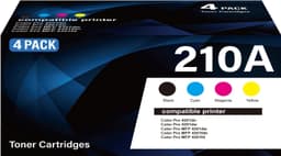 210A Toner Cartridge with Chip 4-Pack High Yield Replacement for HP 210A W2100A gallery image 1
