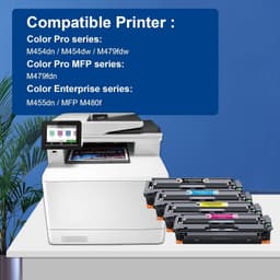 414A Toner Cartridge 4 Pack for M479 M454 M480 M455 CMYK w Chip gallery image 5