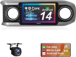10.1in Android 13 Car Stereo Wireless CarPlay Android Auto Toyota Tacoma GPS SWC gallery image 1