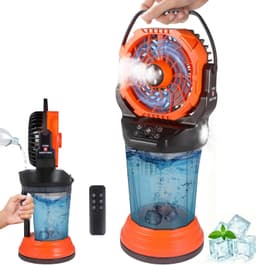Portable Misting Fan Portable Fans Orange 2026 2026 New Mist Fan 3 Spray Nozzles gallery image 1