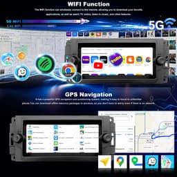 Video In-Dash Units w/GPS 2006 5GWiFi Radio Dodge Ram 1500/2500/3500 2006 2008 gallery image 2