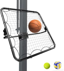 Training Aids Black Basketball Rebounder 40”x40” Adjustable Passback Net Multi gallery image 1