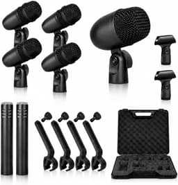 Mics Holder 7 Piece Drum Mic Kit Kick Drum Mic (Whole Metal) Snare Drums Cymbals gallery image 1