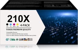 210X High-Yield Toner Cartridge 4-Pack Replacement for HP 210X Toner 210A Compat gallery image 1