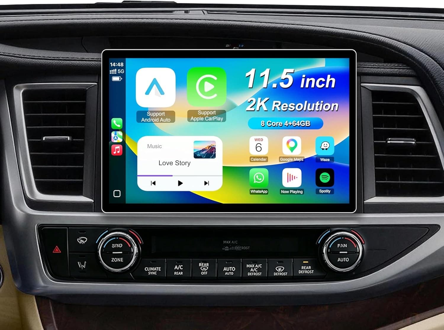 Android 13 Car Stereo Wireless CarPlay Android Auto Video In-Dash Units w GPS AM
