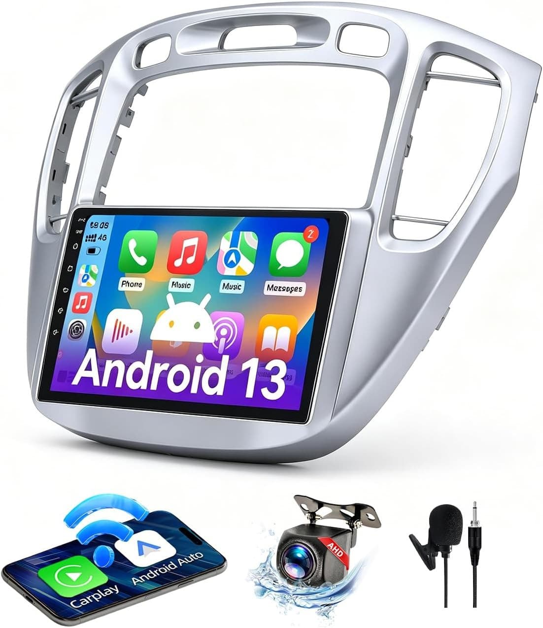 Android 13 Car Stereo Wireless CarPlay Android Auto Toyota Highlander 2000-2007